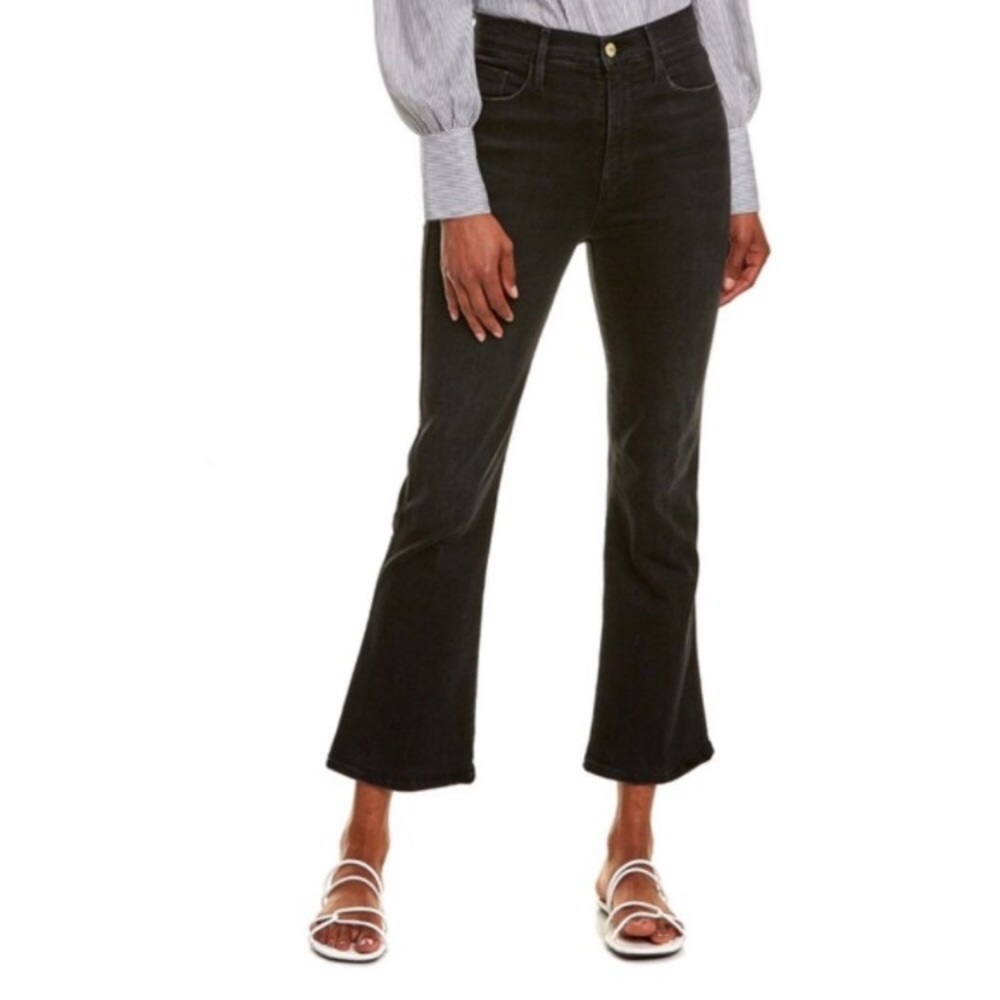 Frame Le Sylvia Kick Boot Jeans in Black, Size 23 - Picture 7 of 7